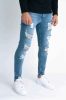 Destroyed Navy Skinny Jeans - sötétkék farmernadrág - Méret: 34