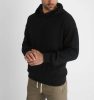Black Striped Hoodie - fekete pulóver - Méret: S 