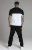 Siksilk Cut and Sew T-Shirt - fekete/fehér póló - Méret: XXL