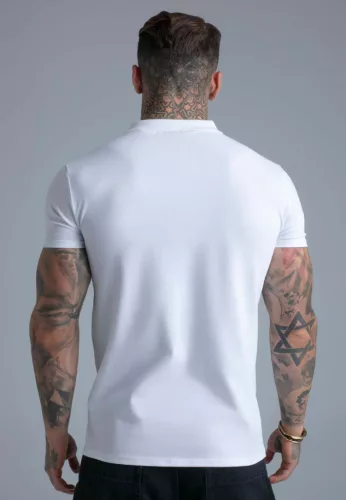 Siksilk White Polo T-Shirt - Méret: L