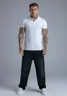 Siksilk White Polo T-Shirt - Méret: XXL