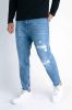 Destroyed Navy Carrot Jeans - bő szaggatott farmer - Méret: 36