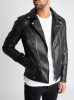 Joshua Black Biker Jacket - fekete motorosdzsekit - Méret: XL