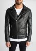 Joshua Black Biker Jacket - fekete motorosdzsekit - Méret: XL