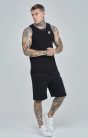 Siksilk Black Essential Fleece Short