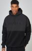 Siksilk Black Polar Fleece Cut & Sew Overhead Hoodie - fekete pulóver - Méret: XL