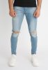Ripped Azure Jeans - kék szaggatott farmer - Méret: 30
