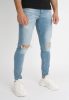 Ripped Azure Jeans - kék szaggatott farmer - Méret: 30