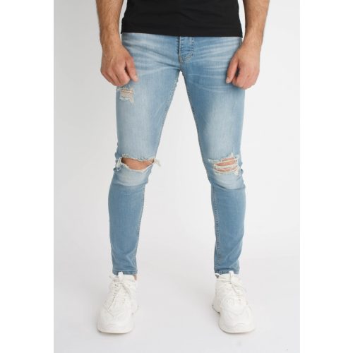 Ripped Azure Jeans - kék szaggatott farmer - Méret: 31