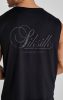 Siksilk Black Relaxed Logo Vest - fekete ujjatlan póló - Méret: S 