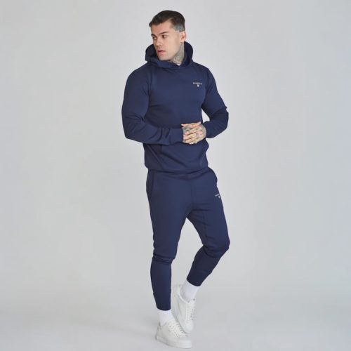 Siksilk Navy Essentials Hoodie & Joggers Set - kék melegítő szett - Méret: M