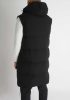 Long Puffer Vest - fekete hosszított mellény - Méret: XXL