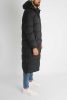 Black Long Puffer Coat - hosszított fekete télikabát - Méret: XXL