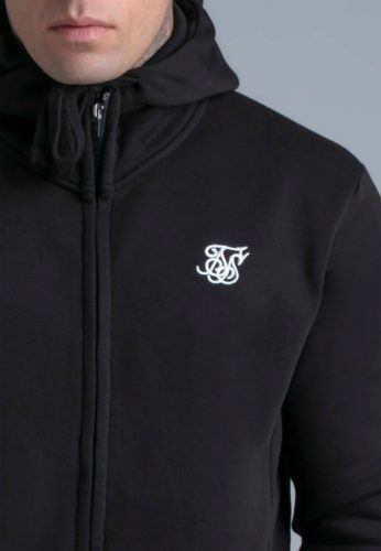 Siksilk Black Essentials Full Zip Hoodie - Méret: XXL