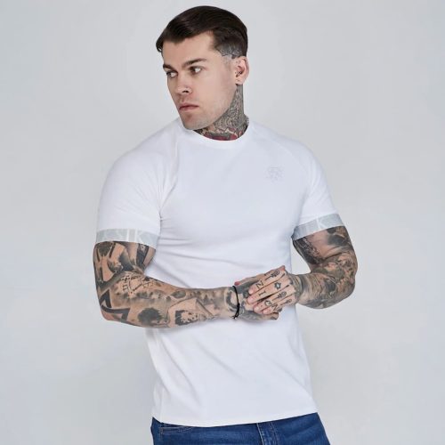 Siksilk White Tech T-Shirt - Méret: XS