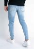 Faded Blue Skinny Jeans - szaggatott farmer - Méret: 29