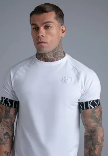 Siksilk White Tech T-Shirt - Méret: S 