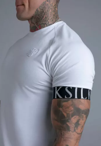 Siksilk White Tech T-Shirt - Méret: L