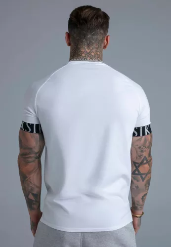 Siksilk White Tech T-Shirt - Méret: L