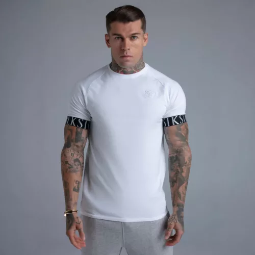 Siksilk White Tech T-Shirt - Méret: XXL