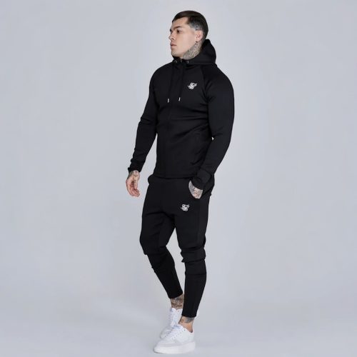 Siksilk Black Hoodie and Joggers Set - Méret: M