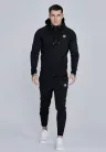 Siksilk Black Hoodie and Joggers Set - Méret: L