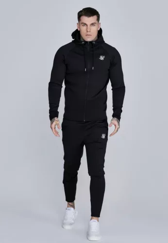 Siksilk Black Hoodie and Joggers Set - Méret: L