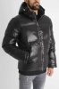 Glossy Puffer Jacket - fekete téli dzseki - Méret: S 