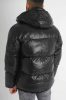 Glossy Puffer Jacket - fekete téli dzseki - Méret: S 