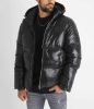 Glossy Puffer Jacket - fekete téli dzseki - Méret: L