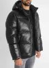 Glossy Puffer Jacket - fekete téli dzseki - Méret: XL