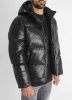 Glossy Puffer Jacket - fekete téli dzseki - Méret: XXL