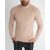 Knitted Beige Turtleneck - kötött garbó pulóver - Méret: S