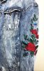 Dead Rose Jacket - hímzett mintás farmer kabát - Méret: XL 