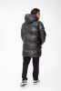 Glossy Long Puffer Coat - fekete téli kabát - Méret: M