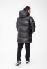 Glossy Long Puffer Coat - fekete téli kabát - Méret: XL