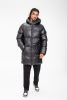 Glossy Long Puffer Coat - fekete téli kabát - Méret: XXL