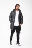 Glossy Long Puffer Coat - fekete téli kabát - Méret: XXL