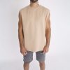 Beige Sleeveless Tee - ujjatlan póló - Méret: XXL