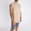 Beige Sleeveless Tee - ujjatlan póló - Méret: XXL