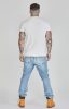 Siksilk White Ribbed T-Shirt