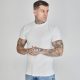 Siksilk White Ribbed T-Shirt - fehér póló - Méret: XS 