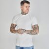 Siksilk White Ribbed T-Shirt - fehér póló - Méret: S