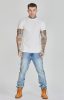 Siksilk White Ribbed T-Shirt - fehér póló - Méret: S