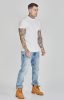 Siksilk White Ribbed T-Shirt - fehér póló - Méret: M