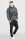 SIKSILK Black Graphic Overhead Hoodie - kapucnis pulóver - Méret: XXL