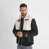 Contrast Plush Winter Jacket - plüssel bélelt dzseki - Méret: S 