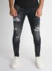 Painted Chain Jeans - fekete láncos farmer - Méret: 36