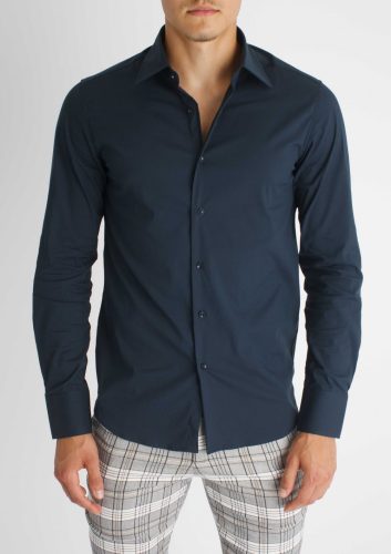 Navy Super Skinny Shirt - sötétkék ing - Méret: M