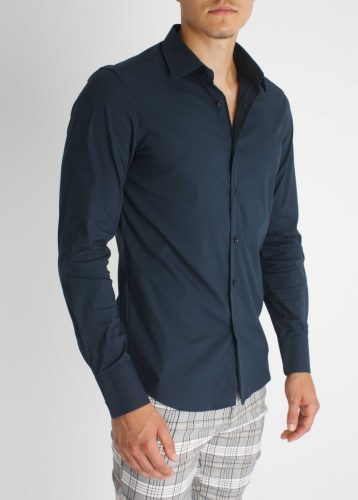 Navy Super Skinny Shirt - sötétkék ing - Méret: M